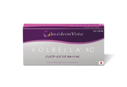 様々なJuvederm Vista Volbella XC 製品のプロモーションカードが並んでいます